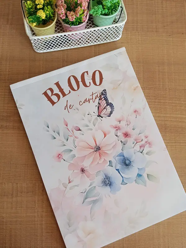 Bloco Cartas Borboletas